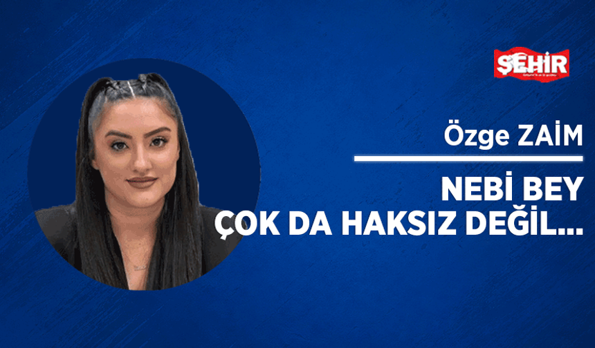 Nebi Bey çok da haksız değil…