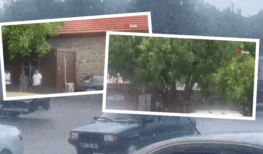 Sivrihisar’da sağanak yağmur etkili oldu