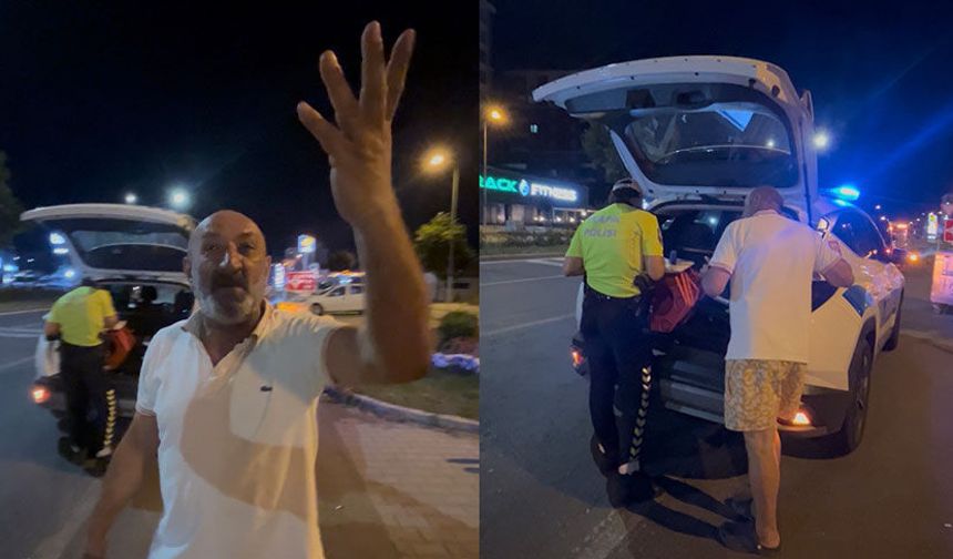 Tekirdağ'da ehliyetsiz ve alkollü yakalanan sürücünün rahat tavırları şaşırttı