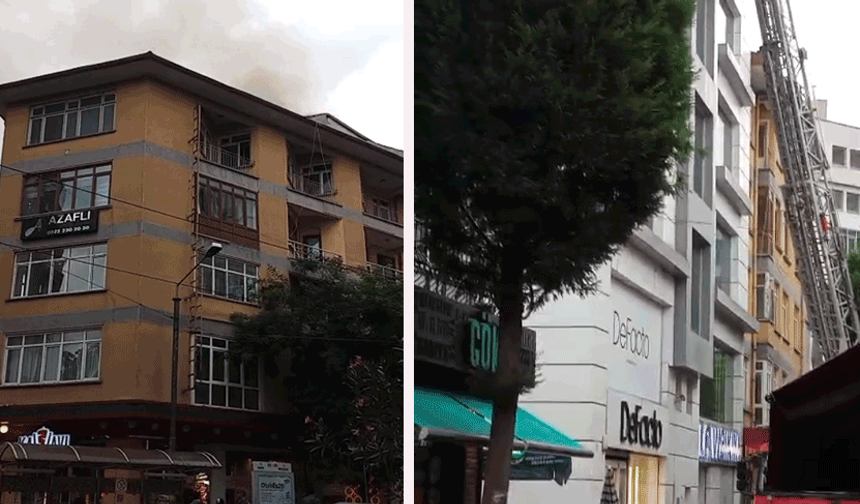 Eskişehir’in işlek caddesinde yangın paniği