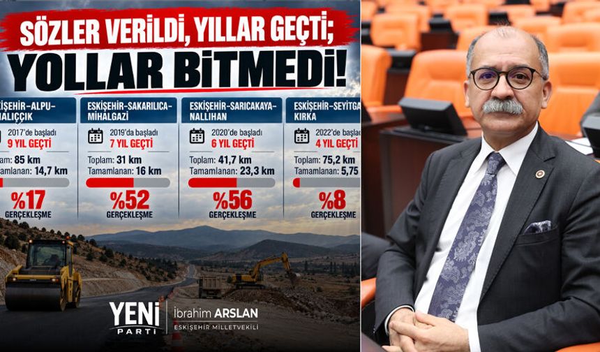 Milletvekili Arslan: "Eskişehir hala aynı yolları bekliyor"