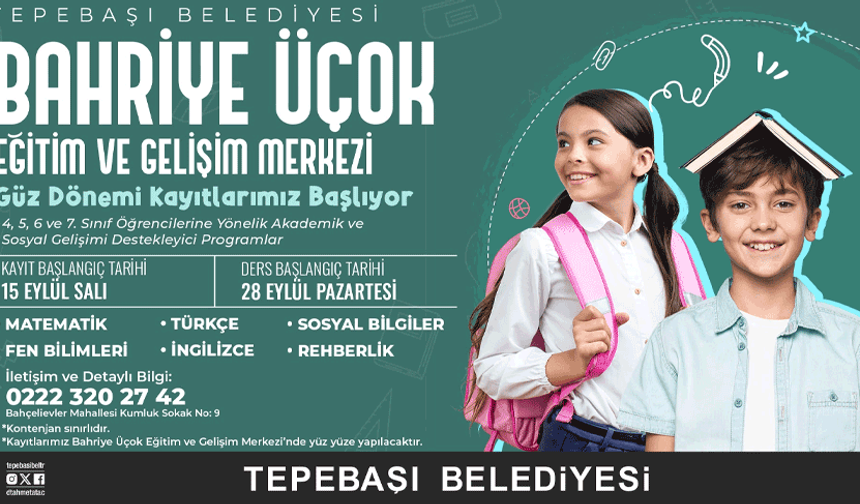 Tepebaşı'nda öğrencilere eğitim desteği
