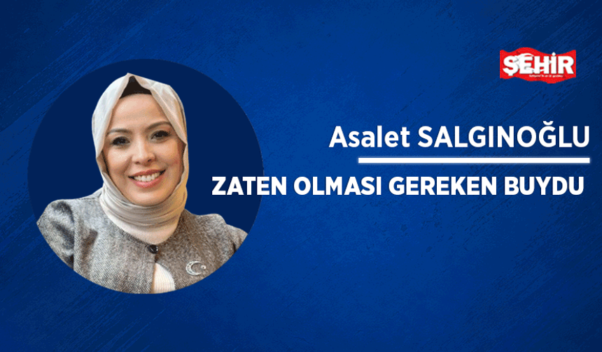Zaten olması gereken buydu