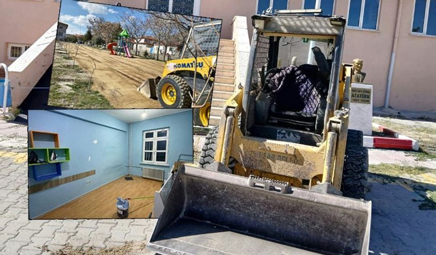 Sivrihisar Belediyesi'nden eğitim kurumlarına kapsamlı bakım ve onarım desteği