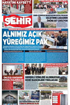 Şehir Gazetesi- 10 Ekim 2024 Perşembe