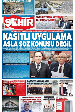 Şehir Gazetesi- 11 Ekim 2024 Cuma