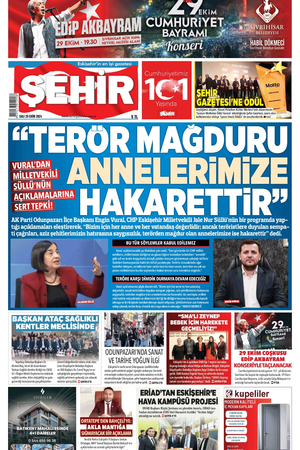 Şehir Gazetesi- 29 Ekim 2024 Salı