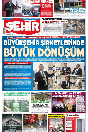 Şehir Gazetesi- 1 Kasım 2024 Cuma