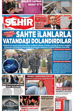 Şehir Gazetesi- 5 Kasım 2024 Salı