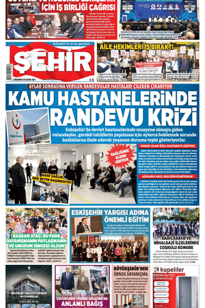 Şehir Gazetesi- 6 Kasım 2024 Çarşamba