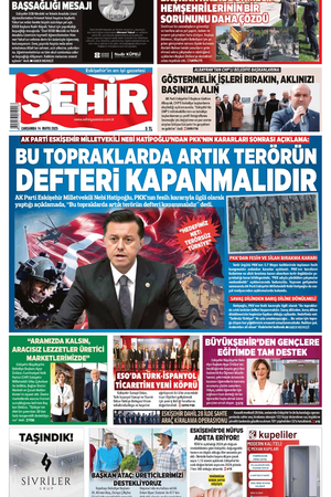 Şehir Gazetesi-14 Mayıs 2025 Çarşamba
