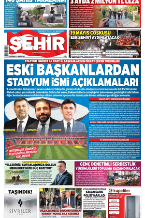 Şehir Gazetesi- 15 Mayıs 2025 Perşembe