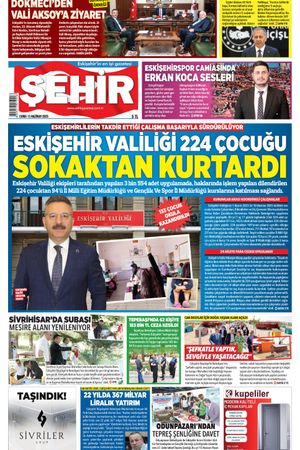 Şehir Gazetesi- 13 Haziran 2025 Cuma