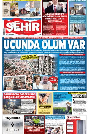Şehir Gazetesi- 12 Ağustos 2025 Salı