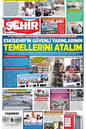 Şehir Gazetesi- 14 Ağustos 2025 Perşembe