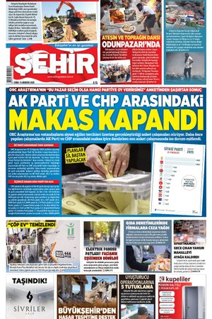 Şehir Gazetesi- 15 Ağustos 2025 Cuma