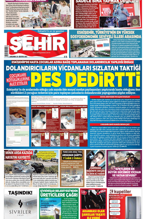 Şehir Gazetesi- 20 Ağustos 2025 Çarşamba