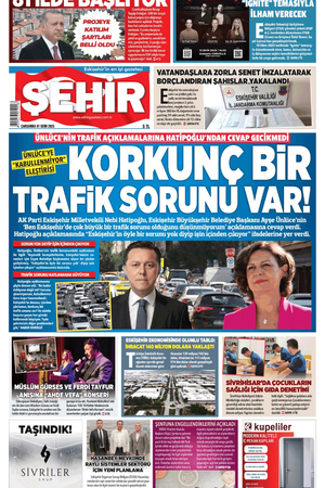 Şehir Gazetesi 1 Ekim 2025 Çarşamba