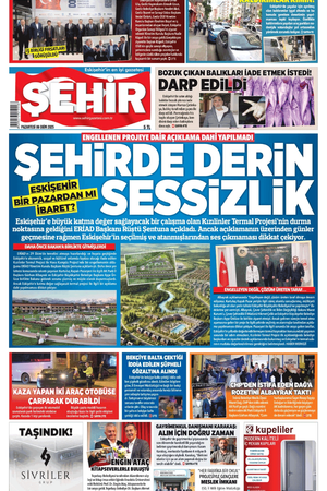 Şehir Gazetesi 6 Ekim 2025 Pazartesi