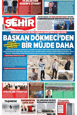 Şehir Gazetesi- 7 Ekim 2025 Salı