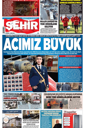 Şehir Gazetesi- 13 Kasım 2025 Perşembe