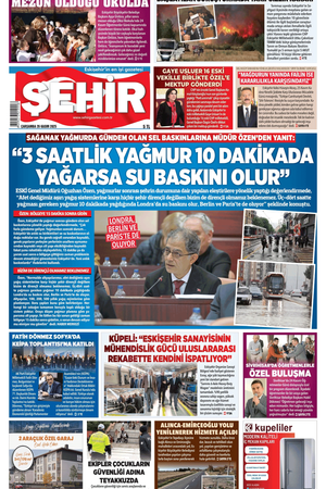 Şehir Gazetesi- 26 Kasım 2025 Çarşamba