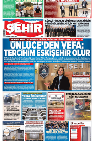 Şehir Gazetesi- 3 Aralık 2025 Çarşamba
