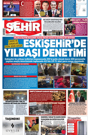 Şehir Gazetesi- 29 Aralık 2025 Pazartesi