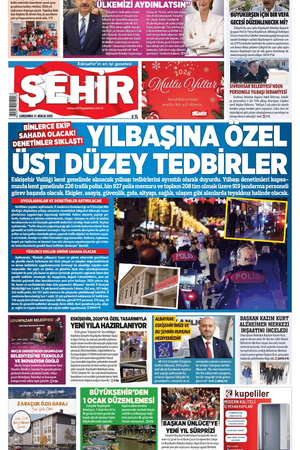 Şehir Gazetesi- 31 Aralık 2025 Çarşamba