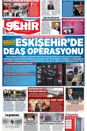 Şehir Gazetesi- 1 Ocak 2026 Perşembe