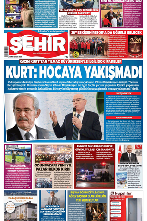 Şehir Gazetesi- 2 Ocak 2026 Cuma