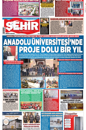 Şehir Gazetesi- 10 Ocak 2026 Cumartesi