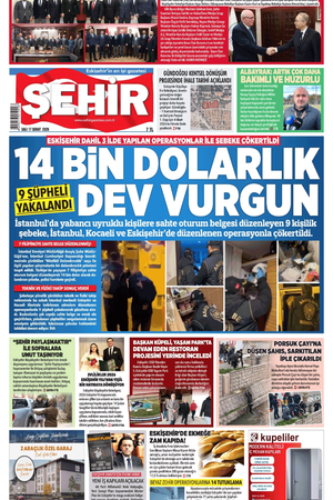 Şehir Gazetesi- 17 Şubat 2026 Salı