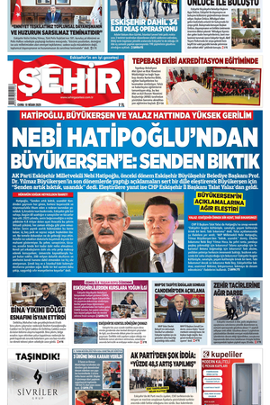 Şehir Gazetesi- 10 Nisan 2026 Cuma