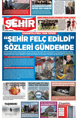 Şehir Gazetesi- 13 Nisan 2026 Pazartesi