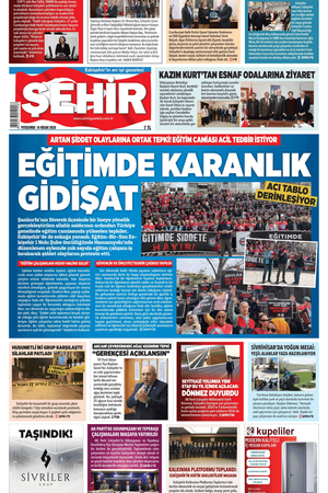 Şehir Gazetesi- 16 Nisan 2026 Perşembe