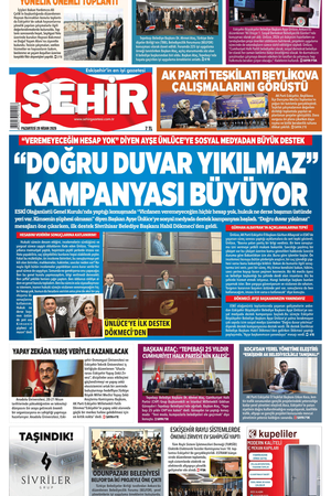 Şehir Gazetesi- 20 Nisan 2026 Pazartesi