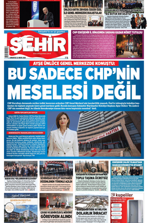 Şehir Gazetesi- 23 Mayıs 2026 Cumartesi