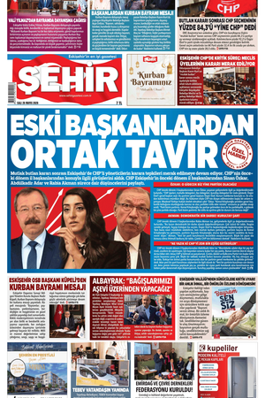 Şehir Gazetesi- 26 Mayıs 2026 Salı