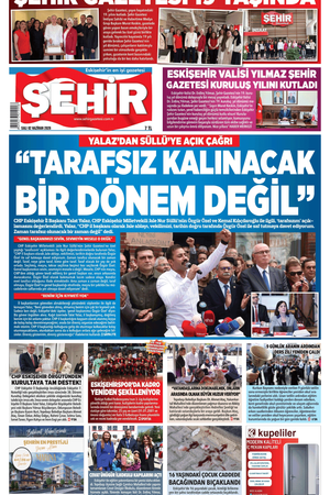 Şehir Gazetesi- 2  Haziran 2026 Salı