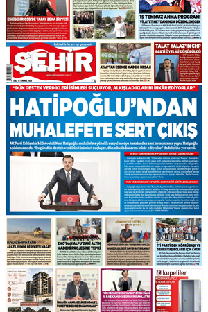 Şehir Gazetesi- 14 Temmuz 2026 Salı