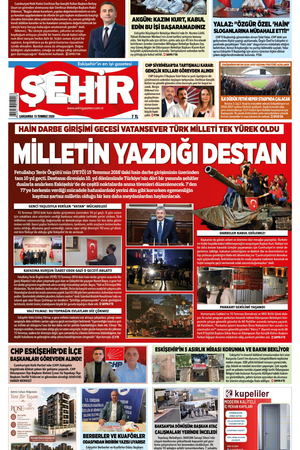 Şehir Gazetesi- 15 Temmuz 2026 Çarşamba