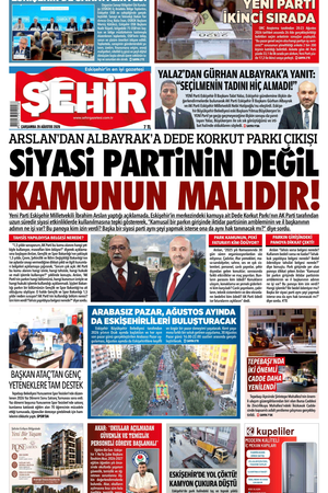 Şehir Gazetesi- 26 Ağustos 2026 Çarşamba