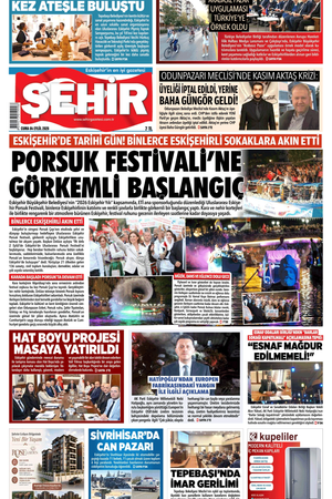Şehir Gazetesi- 4 Eylül 2026 Cuma