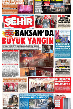 Şehir Gazetesi- 8 Eylül 2026 Salı
