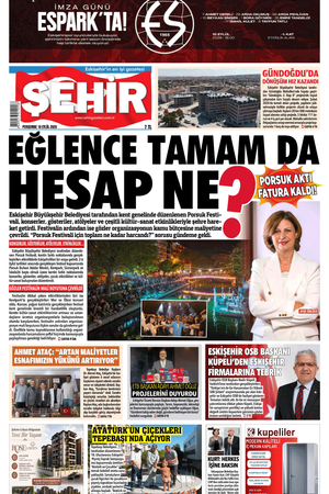 Şehir Gazetesi- 10 Eylül 2026 Perşembe