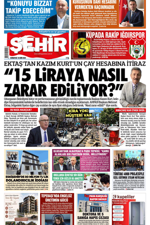 Şehir Gazetesi- 10 Ekim 2026 Cumartesi