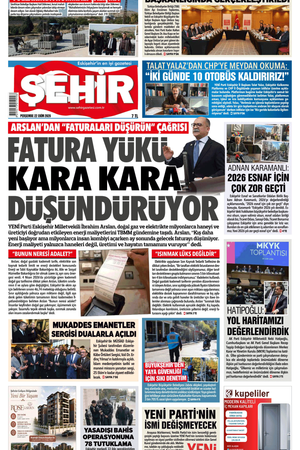 Şehir Gazetesi- 22 Ekim 2026 Perşembe