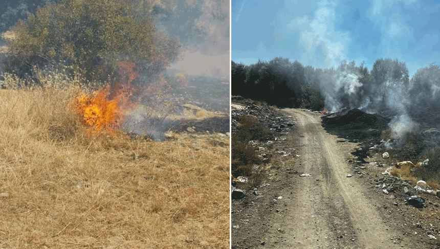 Afyon Şuhut’ta bir günde 5 ayrı noktada arazi yangını