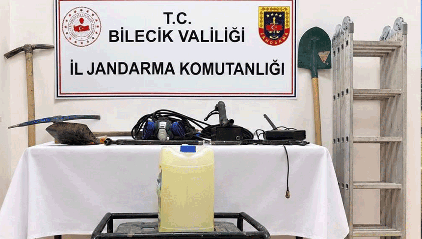 Bilecik’te define arayan 2 kişi suçüstü yakalandı